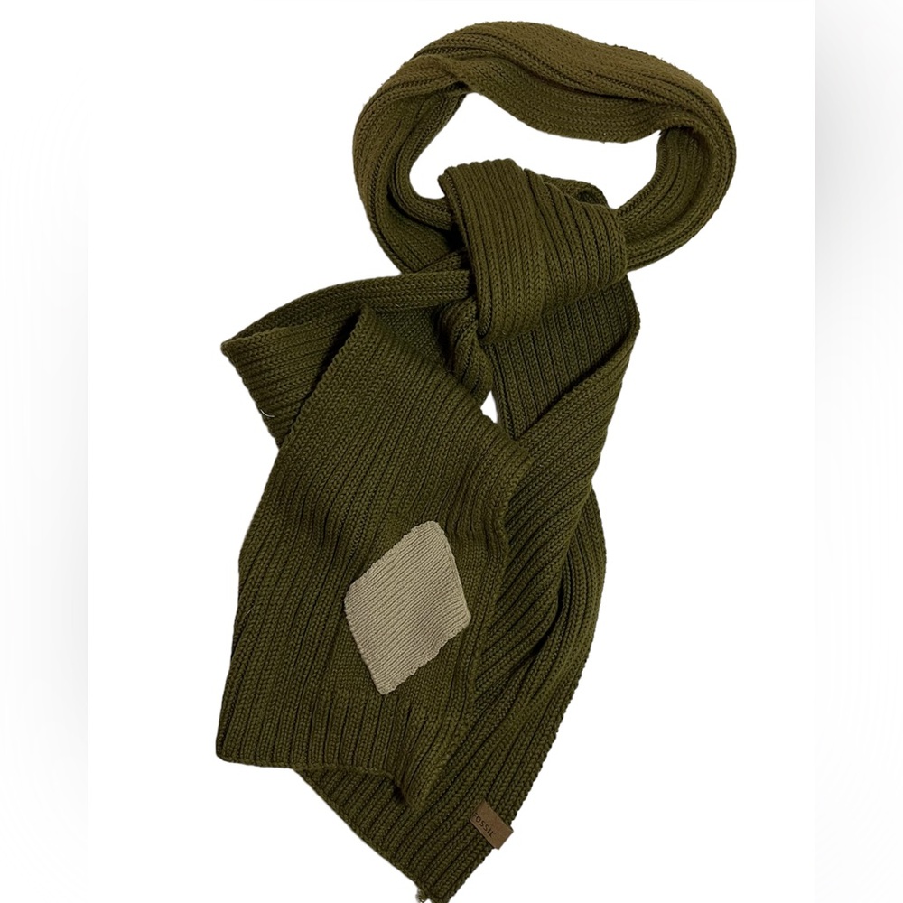 Fossil Olive Knit Scarf